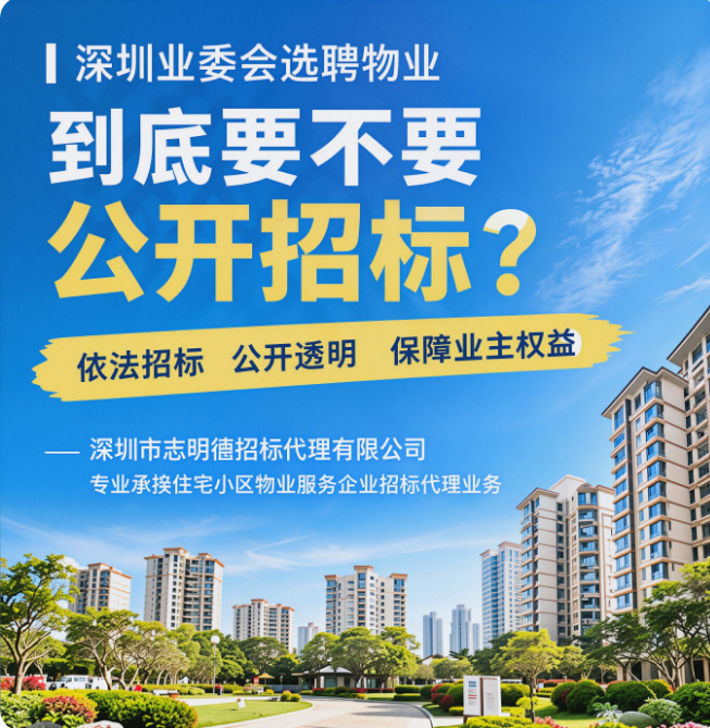 深圳业委会选聘物业,要不要公开招标? 深圳业委会选聘物业,要不要公开招标?